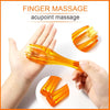 Acupressure Dual Roller Finger Massager Stick | Plastic Manual Hand & Finger Massage Tool for Stress Relief & Blood Circulation Orange 1