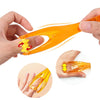 Acupressure Dual Roller Finger Massager Stick | Plastic Manual Hand & Finger Massage Tool for Stress Relief & Blood Circulation Orange 1