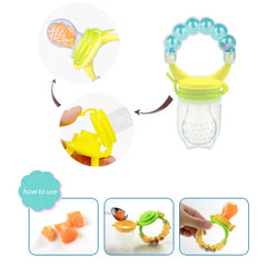 Baby Fruit Feeder & Silicone Food Nibbler – BPA Free Fresh Food Pacifier for Fruits, Vegetables & Teething Relief | Safe Self-Feeding Teether for Infants & Toddlers multicolor 1pc