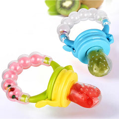 Baby Fruit Feeder & Silicone Food Nibbler – BPA Free Fresh Food Pacifier for Fruits, Vegetables & Teething Relief | Safe Self-Feeding Teether for Infants & Toddlers multicolor 1pc
