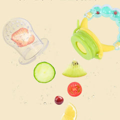 Baby Fruit Feeder & Silicone Food Nibbler – BPA Free Fresh Food Pacifier for Fruits, Vegetables & Teething Relief | Safe Self-Feeding Teether for Infants & Toddlers multicolor 1pc
