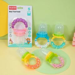 Baby Fruit Feeder & Silicone Food Nibbler – BPA Free Fresh Food Pacifier for Fruits, Vegetables & Teething Relief | Safe Self-Feeding Teether for Infants & Toddlers multicolor 1pc