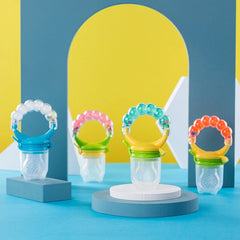 Baby Fruit Feeder & Silicone Food Nibbler – BPA Free Fresh Food Pacifier for Fruits, Vegetables & Teething Relief | Safe Self-Feeding Teether for Infants & Toddlers multicolor 1pc