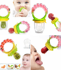 Baby Fruit Feeder & Silicone Food Nibbler – BPA Free Fresh Food Pacifier for Fruits, Vegetables & Teething Relief | Safe Self-Feeding Teether for Infants & Toddlers multicolor 1pc