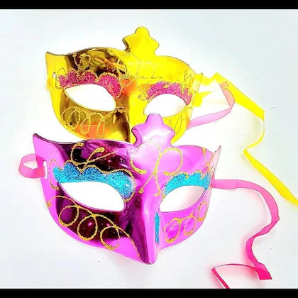 Glitter Masquerade Masks for Parties – Colorful Eye Masks for Birthday, Halloween, Christmas & Theme Party Decorations / Return Gifts Random 1pc