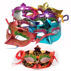 Glitter Masquerade Masks for Parties – Colorful Eye Masks for Birthday, Halloween, Christmas & Theme Party Decorations / Return Gifts Random 1pc
