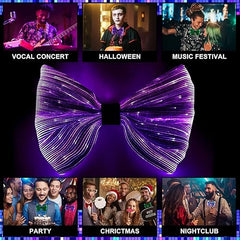 LED Light Up Bow Tie – RGB Color Changing Luminous Bowtie for Parties, Weddings, DJ, Club & Costume Events 1pc Random