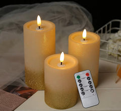 Flameless LED Candle Tea Light – Decorative Battery Operated Candle for Wedding, Home Décor, Parties & Gifting Beige Pack of 3