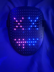 LED Face Mask with Gesture Control – RGB Animated Light Up Rechargeable Mask for Cosplay, Parties, Festivals & Halloween 1pc