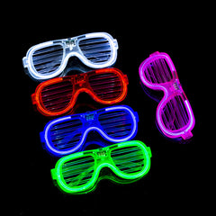 LED Party Glasses – Flashing Light Up Sunglasses for Night Club, Concerts, Festivals, Holidays & Rave Parties 1pc Random