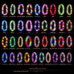 LED Light Up Hawaii Flower Garland Necklace – Glowing Hula Luau Leis for Beach, Birthday & Party Decorations Random 1pc