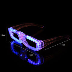 LED Light Up Sunglasses for Parties, Raves & Festivals | Luminous Neon Glasses for Kids & Adults | Birthday, Carnival & Costume Party Accessories 1pc Random