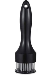 Stainless Steel Meat Tenderizer Tool with 21 Sharp Needles | Heavy-Duty Meat Tenderizer for Chicken, Beef, Steak & Pork 1pc Black