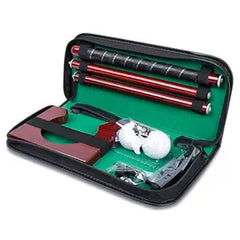 Executive Mini Golf Game – Wooden Desktop Golf Set with Travel Case for Office & Home Brown 1pc