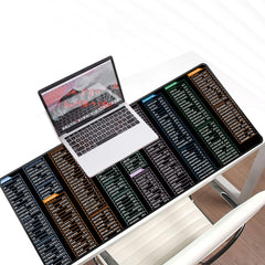 Mousepad Shortcuts Large Extended Desk Mat – Anti-Slip Keyboard & Computer Mat with PS, AI, CDR, PR, Word, Excel, PPT Shortcut Keys Black 1pc