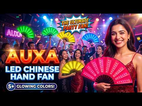 Chinese LED Hand Fan Luminous Glow Stage Shows Party Prop – Light Up Hand Fan, LED Hand Fan Rave, LED Glow Fan, 1pc