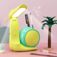 Snail Night Lamp with Pen Holder – Cute LED Desk Lamp for Kids | Snail Pen Holder Table Light, Adjustable Study Lamp & Night Light for Children’s Room Multicolor 1pc