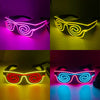 Spiral LED Party Glasses Dual Color EL Wire Light Up Goggles – Battery Operated Neon Eyewear for EDM, Disco, Birthday & Night Events 1pc Random