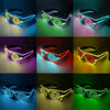 Spiral LED Party Glasses Dual Color EL Wire Light Up Goggles – Battery Operated Neon Eyewear for EDM, Disco, Birthday & Night Events 1pc Random