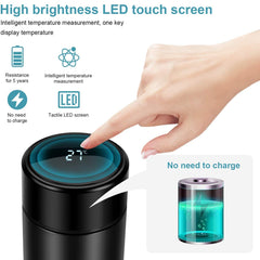 Smart Temperature Display Water Bottle – 500ML Stainless Steel Vacuum Insulated Flask with LED Touch Temperature Display | Leakproof Thermos for Hot & Cold Drinks Multicolor 1pc