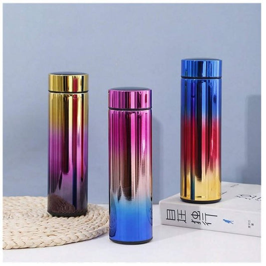 Smart Temperature Display Water Bottle – 500ML Stainless Steel Vacuum Insulated Flask with LED Touch Temperature Display | Leakproof Thermos for Hot & Cold Drinks Multicolor 1pc