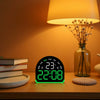 USB Operated LED Digital Alarm Clock – Electric Desk Clock with Indoor Temperature, Day & Date Display, Loud Alarm for Bedroom & Living Room Random 1pc
