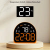 USB Operated LED Digital Alarm Clock – Electric Desk Clock with Indoor Temperature, Day & Date Display, Loud Alarm for Bedroom & Living Room Random 1pc